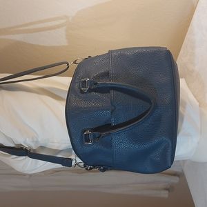 BUENO beautiful blue faux leather purse. Like new condition.
